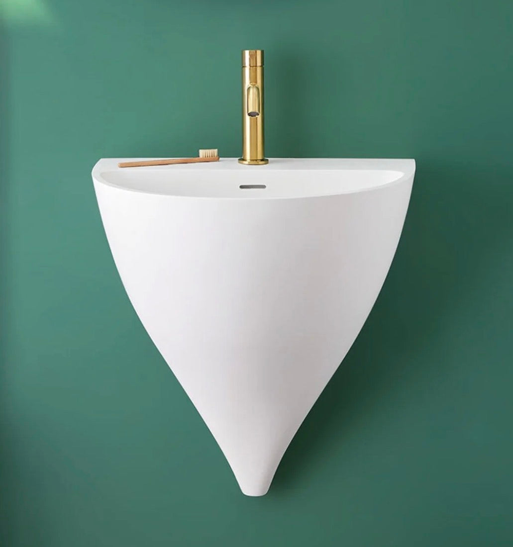 Lave-mains suspendu design KALIYA 50 cm en sanydur