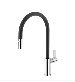 Mitigeur de cuisine - bec pivotant chromé avec douchette extractible double jet- Luisina- RC96137DO015