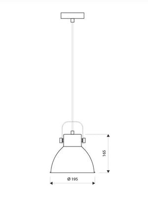 Suspension sans ampoule coloris Aluminium-Nino LUISINA