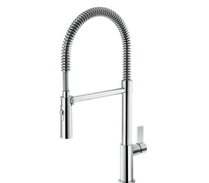 Mitigeur de cuisine Luisina, bec pivotant chromé avec douchette mobile double jet-  RC96320DO -LUISINA