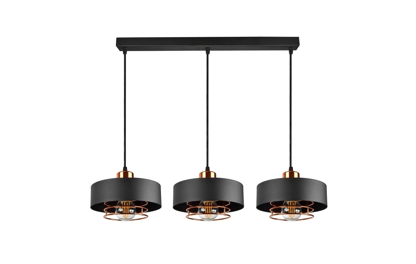 Giorgia Noir - Suspension Giorgia 3 x 60W noir