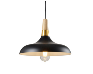 Suspension sans ampoule coloris Noir /Or -Luisina Éléna