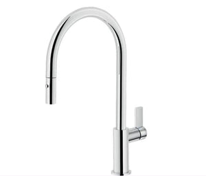 Mitigeur de cuisine - bec pivotant chromé avec douchette extractible double jet- Luisina- RC96137DO015