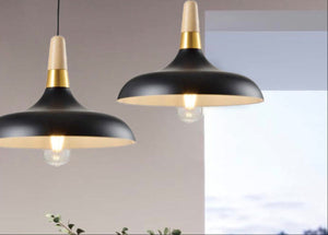 Suspension sans ampoule coloris Noir /Or -Luisina Éléna