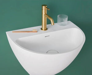 Lave-mains suspendu design KALIYA 50 cm en sanydur