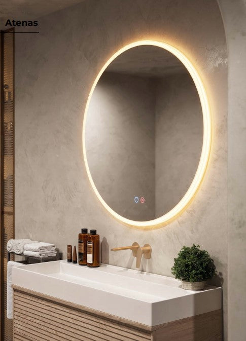 Miroir Salle de Bain LED Réglable - Commandes Tactiles & Anti-Buée - ATENAS LEDIMEX