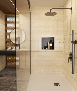 Niche de Douche Mural 33 x 33 cm - Rangement Salle de Bain  - ATLANTIC