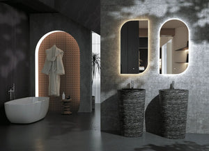 Miroir Salle de Bain LED Rétro-éclairé (3000K) - 60x110cm - Anti-Buée & Détecteur de Mouvement - CARDIF LEDIMEX