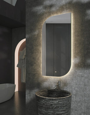 Miroir Salle de Bain LED Rétro-éclairé (3000K) - 60x110cm - Anti-Buée & Détecteur de Mouvement - CARDIF LEDIMEX