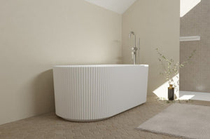 Baignoire îlot HARÈS blanc mat en acrylique