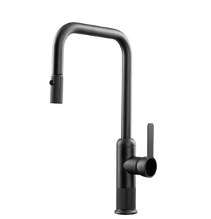 Mitigeur de cuisine, bec pivotant or avec douchette extractible double jet Luisina RC678DO079