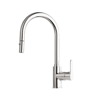 Mitigeur de cuisine Luisina, bec pivotant chromé avec douchette extractible double jet Luisina RCD285