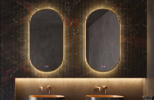 Miroir Salle de Bain LED Frontal Réglable - 50x90cm - Or - TOKYO LEDIMEX