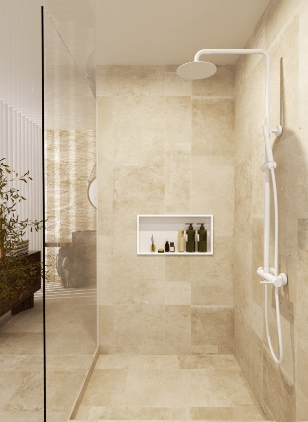 Niche de Douche Mural 63 x 33 cm - Rangement Salle de Bain en finition - PACIFIC