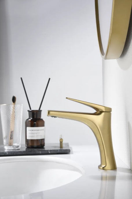 Robinet mitigeur de rebord pour lavabo fabriqué en laiton avec finition- Delos Imex