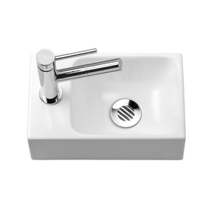 Lave-mains 30x18 cm en céramique blanc- RECTO 30