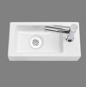 Lave-mains 36x18 cm RECTO 36-lavabo mural en céramique blanche