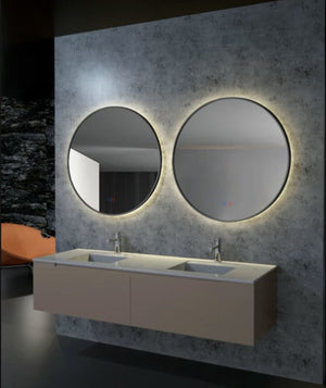 Miroir Salle de Bain LED Rétro-éclairé Réglable - Commandes Tactiles & Anti-Buée - FUN LEDIMEX