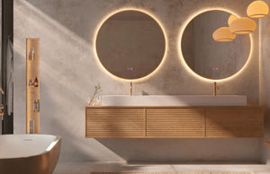 Miroir Salle de Bain LED Rétro-éclairé Réglable - Commandes Tactiles & Anti-Buée - FUN LEDIMEX