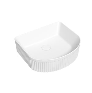 Vasque arche à poser Héraclès Ø40cm céramique blanc mat - O'DESIGN