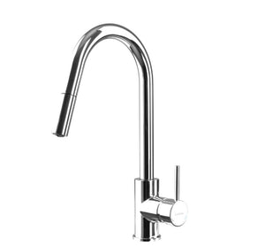 Mitigeur de cuisine, bec pivotant chromé avec douchette extractible monojet- Luisina RC34DO