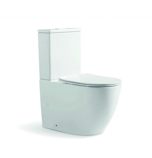 Toilette WC à Poser Sans Bride avec Abattant à Frein de Chute- Pack O'Design